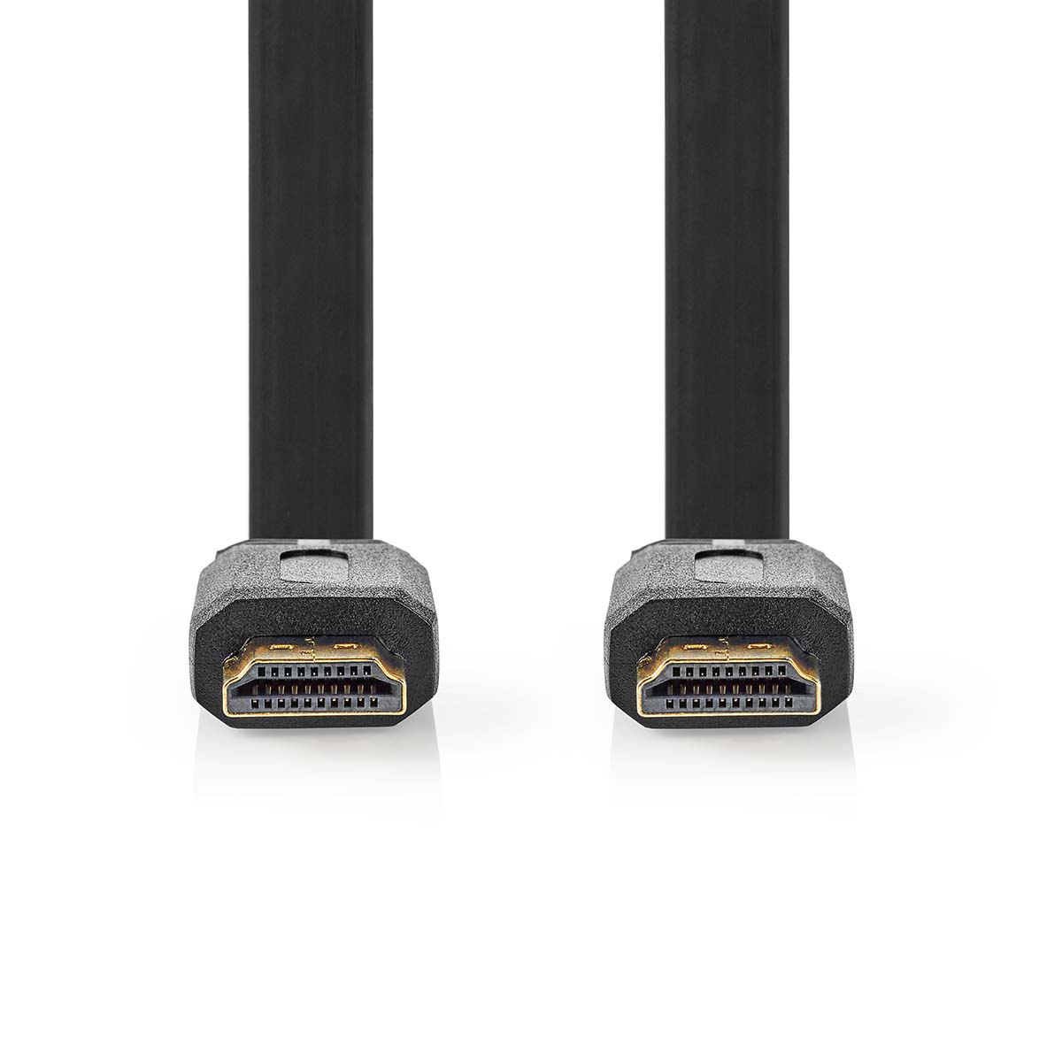 Nedis High Speed HDMI-Kabel met Ethernet | HDMI Connector | HDMI Connector | 4K@30Hz | 10.2 Gbps | 10.0 m | Plat | PVC | Zwart | Label -