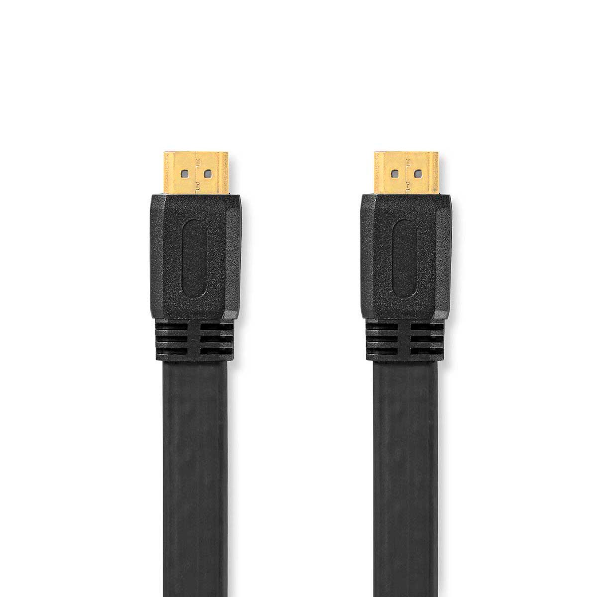 Nedis High Speed ??HDMI™-Kabel met Ethernet | HDMI™ Connector | HDMI™ Connector | 4K@30Hz | 10.2 Gbps | 1.50 m | Plat | PVC | Zwart | Label