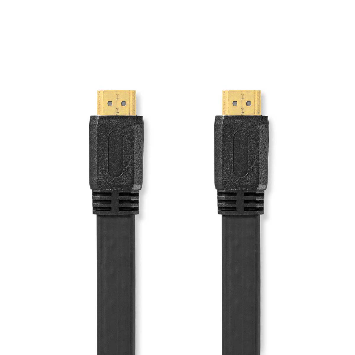 Nedis High Speed ??HDMI™-Kabel met Ethernet | HDMI™ Connector | HDMI™ Connector | 4K@30Hz | 10.2 Gbps | 2.00 m | Plat | PVC | Zwart | Label -
