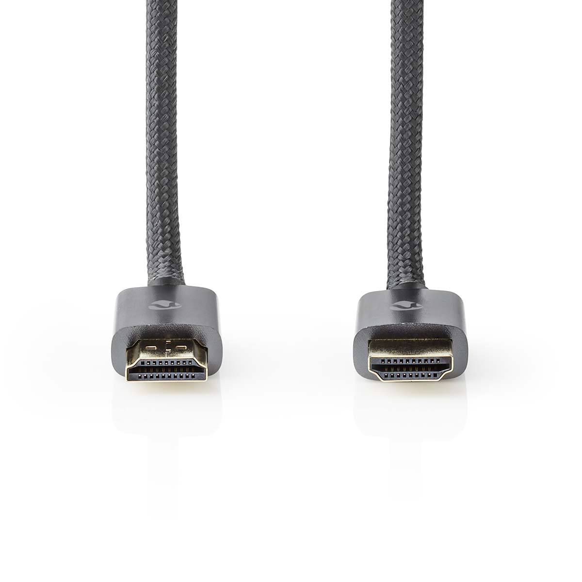 Nedis High Speed HDMI-Kabel met Ethernet | HDMI Connector | HDMI Connector | 4K@30Hz | ARC | 18 Gbps | 10.00 m | Rond | Katoen | Gun Metal Grijs |