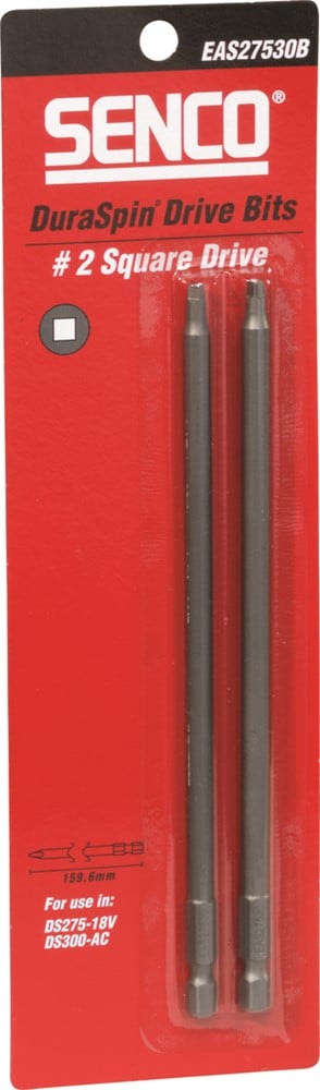 Senco Duraspin bits SQ2 - Square - 204mm. DS50 - blister a 2st. - EA0364TB