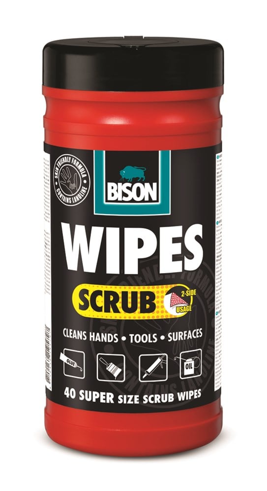 Bison reinigingsdoek wipes scrub 40 stuks