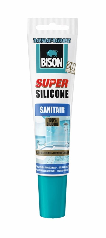 Bison Super Silicone Sanitair Tr Tub 150Ml*6 Nlfr - 6300996 - 6300996