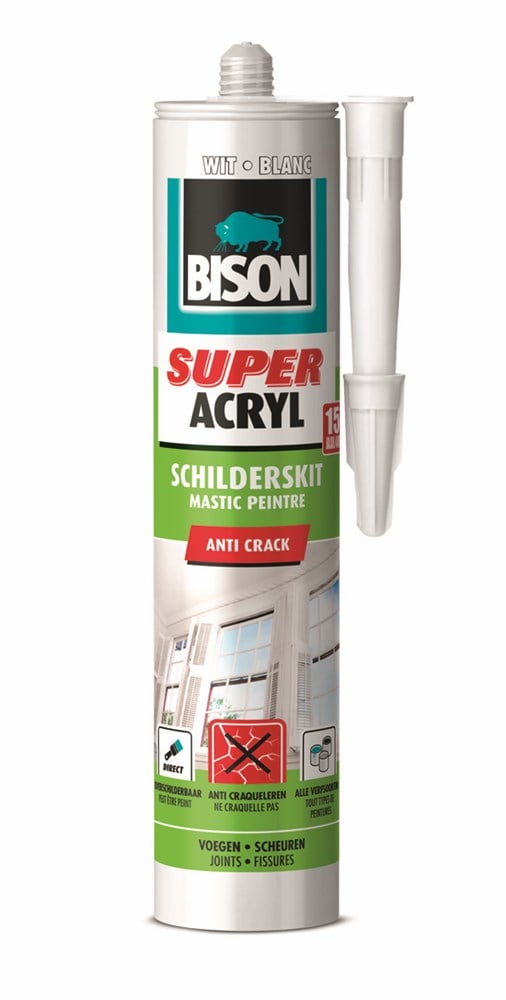 Bison super acrylaat schilderskit anti-crack 300 ml