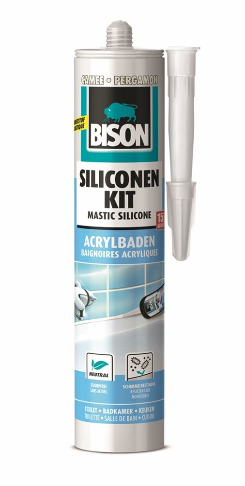 Bison Siliconenkit Acrylbaden Camee Crt 300Ml*12 Nlfr - 1491416 - 1491416