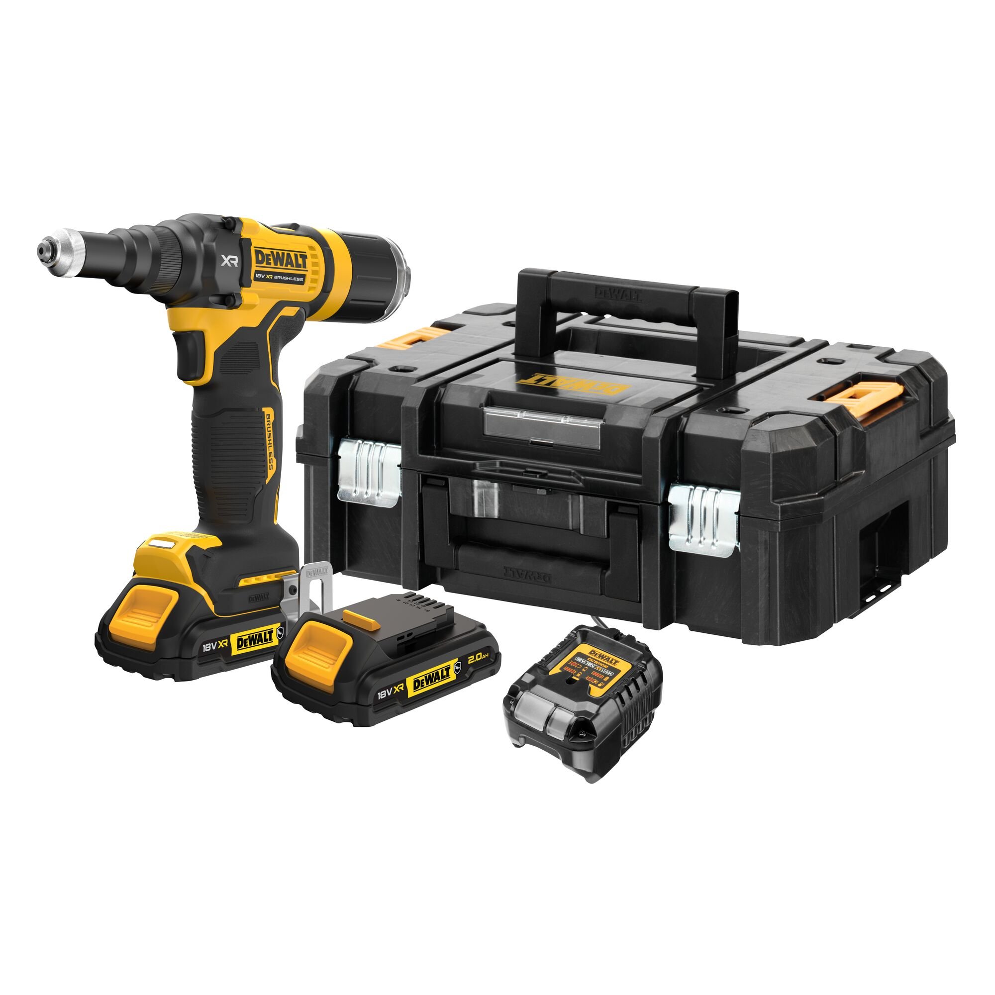 DeWalt DCF403D2GT-QW Accu Klinknagelpistool | 4 8 mm | XR 18V | 2x 2 0Ah Accu&apos;s + lader | In koffer DCF403D2GT-QW