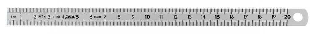 Facom flexibele rvs-linialen - dubbelzijdig 200 mm - DELA.1051.200