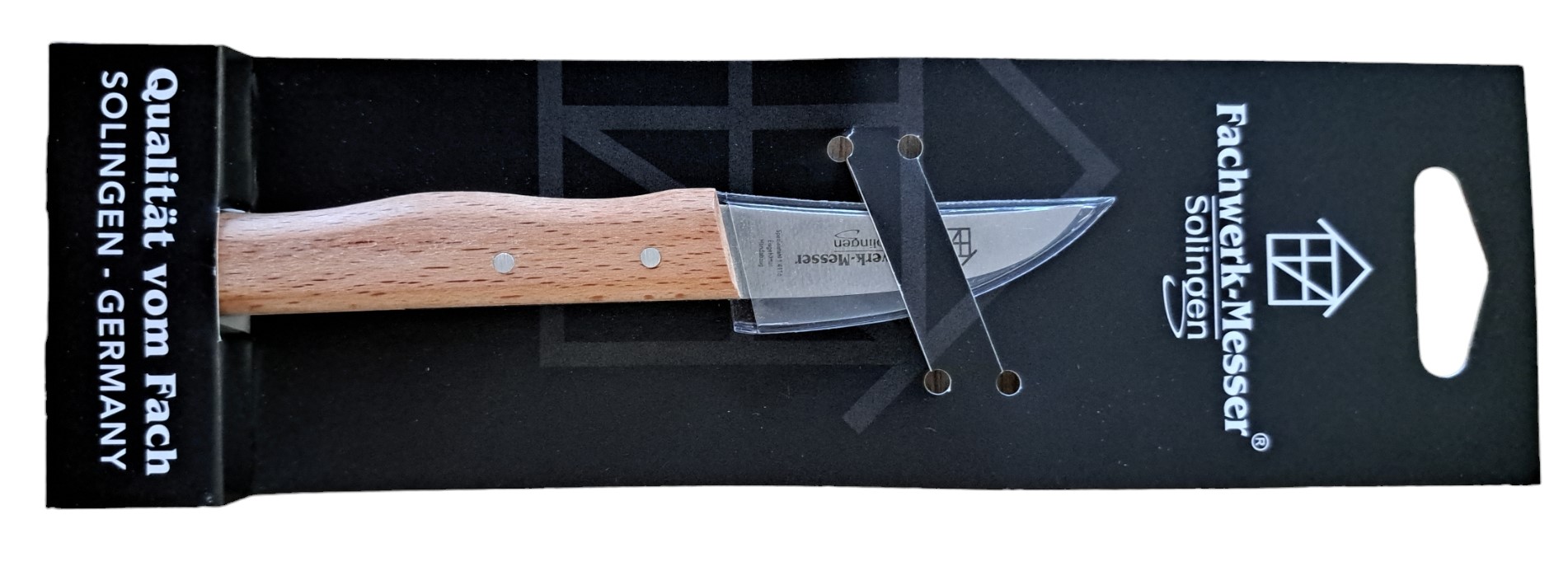 Diggers Keukenmes | 15,5 cm | Houten Handvat | Gebogen | RVS - DIG548