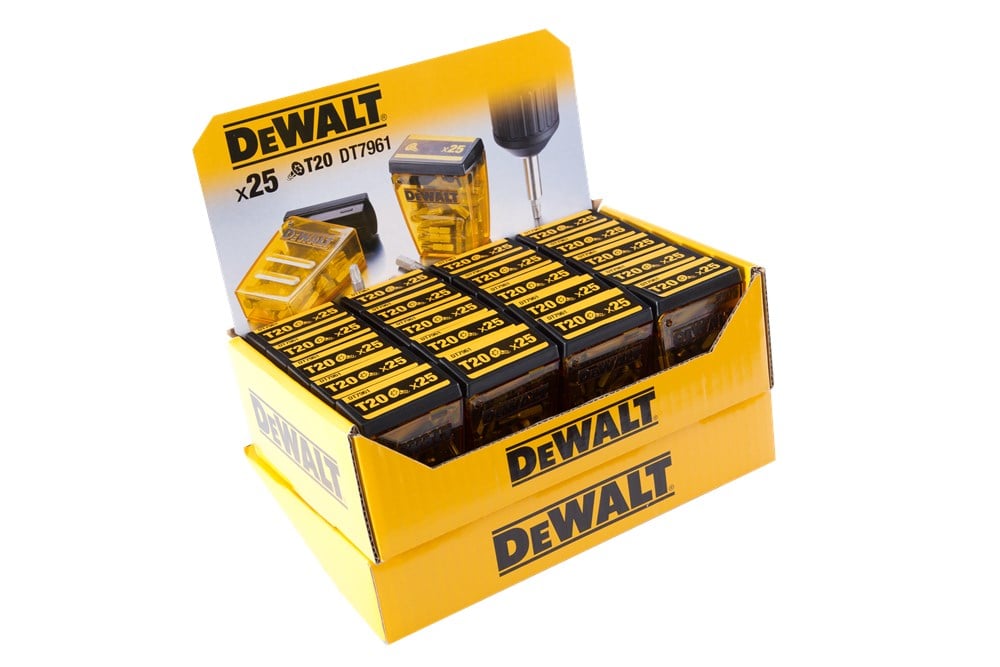 DeWalt Accessoires Schroefbitdisplay met 20 x DT7961 (25 stuks T20) - DP42-QZ