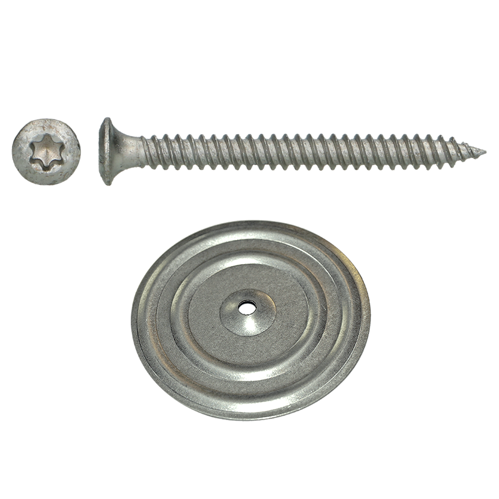 pgb-Europe PGB-FASTENERS | Dakschroef vzk T25 Ø 4,8x80 + Isolatiepl. | 150 st 0DSSVT015SET080M