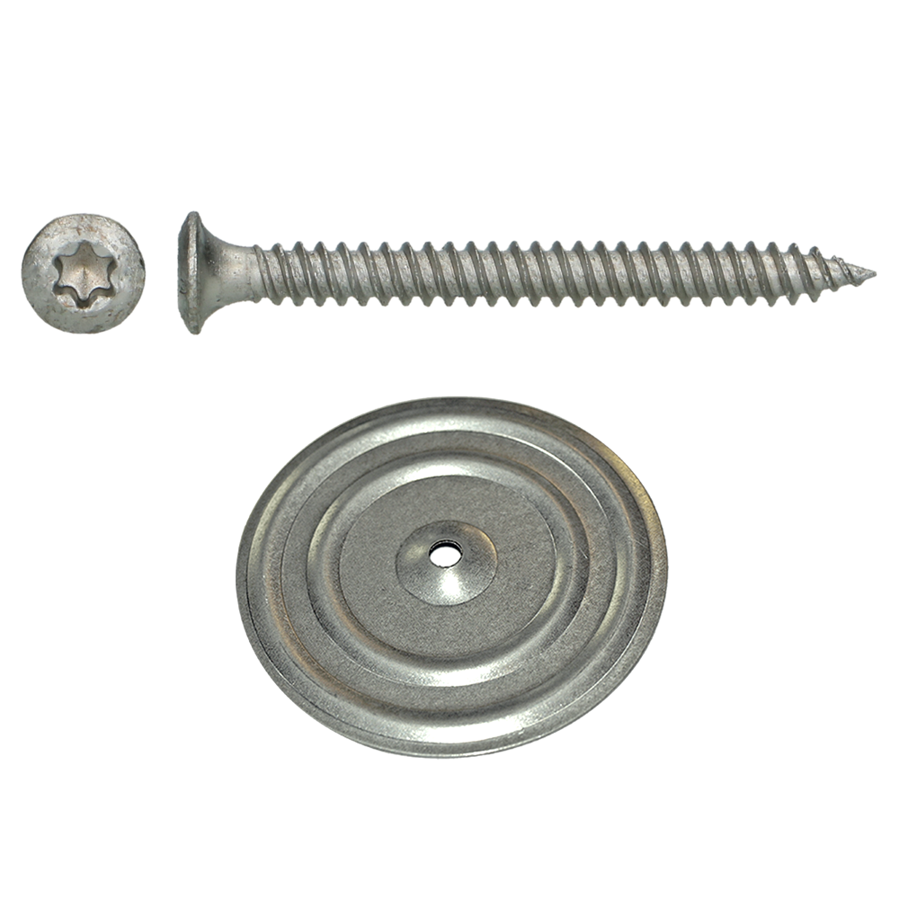 pgb-Europe PGB-FASTENERS | Dakschroef vzk T25 Ø 4,8x120 +Isolatiepl. | 150 st 0DSSVT015SET120M