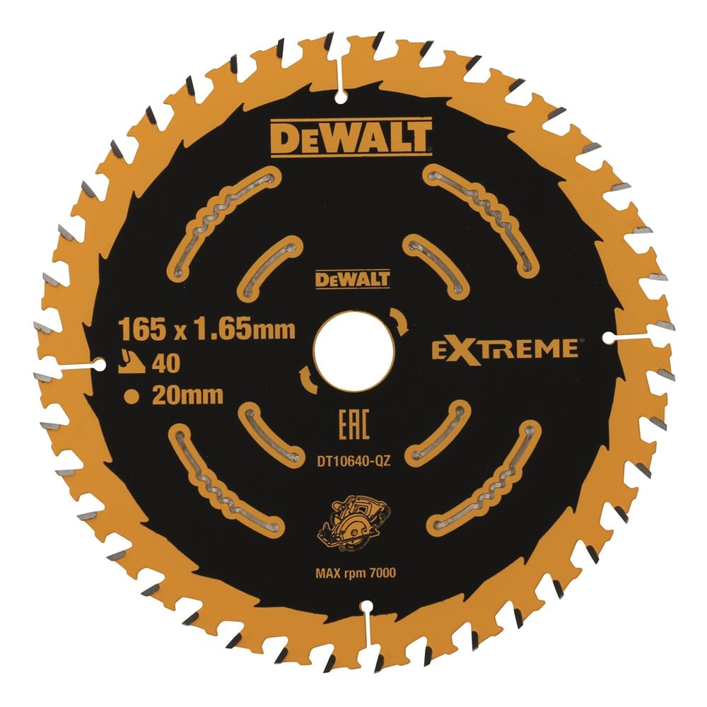 DeWalt Accessoires Cirkelzaagblad 165x20x40t Finish, kerf 1,65mm - DT10640-QZ