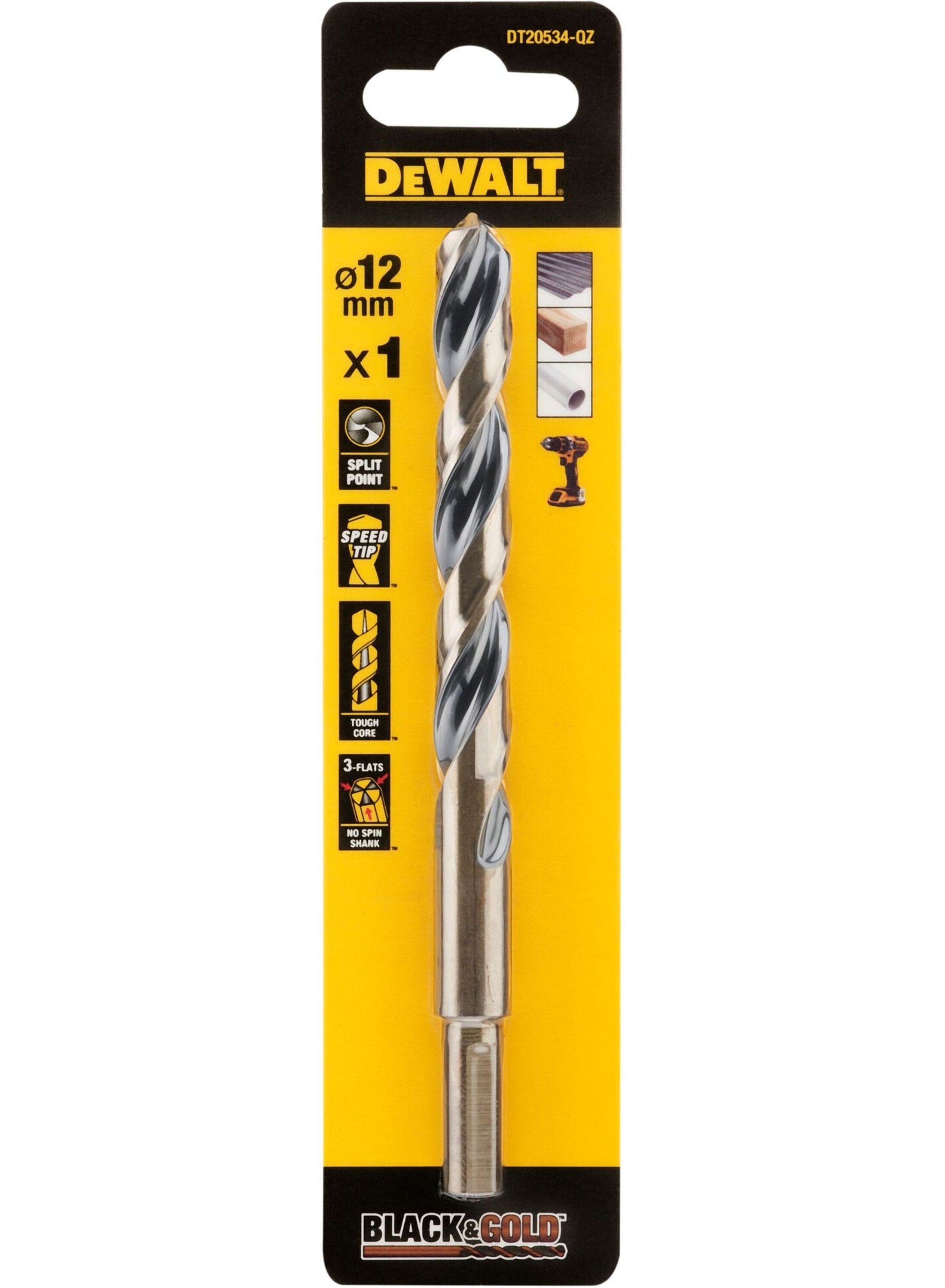 DeWalt Accessoires Black & Gold Metaalboor | 12,5 mm - DT20535-QZ