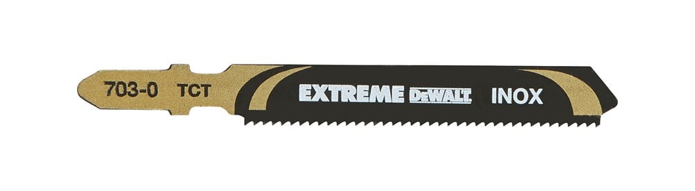 DeWalt Accessoires Decoupeerzaagblad HM voor RVS (inox), plaatstaal 2-5mm, 76x50x1,4mm, (T118EHM) - DT2055-QZ