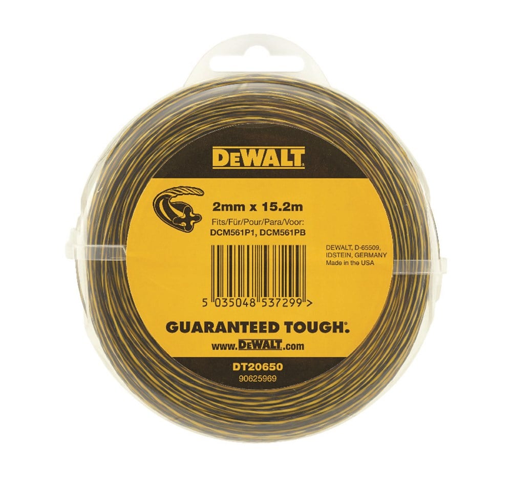 DeWalt Accessoires 18V Grastrimmer - vervangdraad 2mm x 15.2m - DT20650-QZ