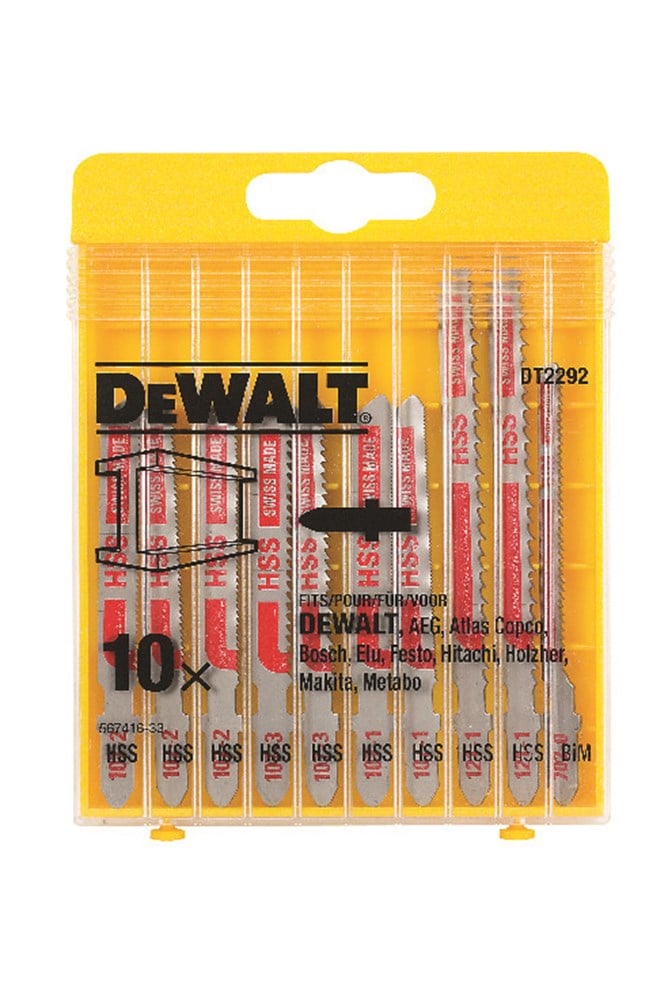 DeWalt Accessoires Cassette, 10-delig, decoupeerzaagbladen voor metaal - DT2292-QZ