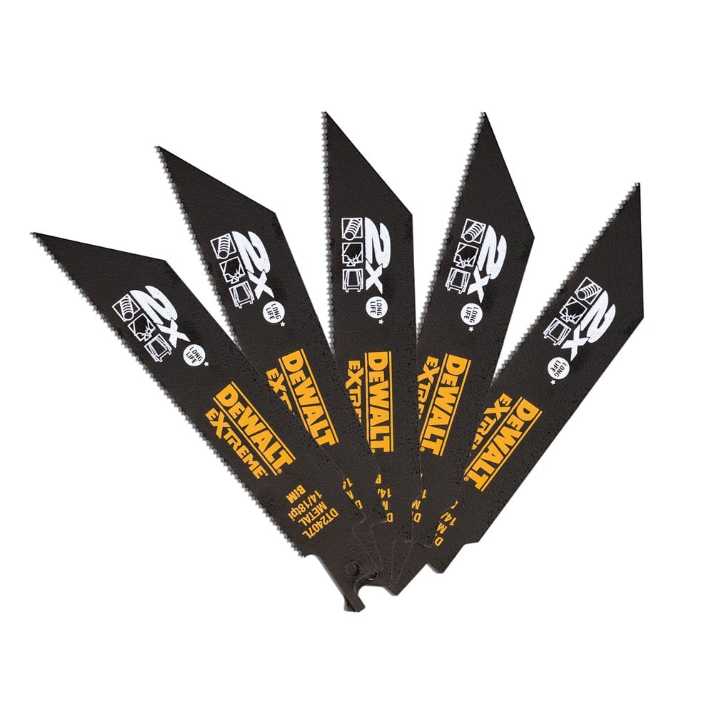 DeWalt Accessoires Reciprozaagblad 2X BiM 152x4,2mm dikke metalen profielen - DT2407L-QZ
