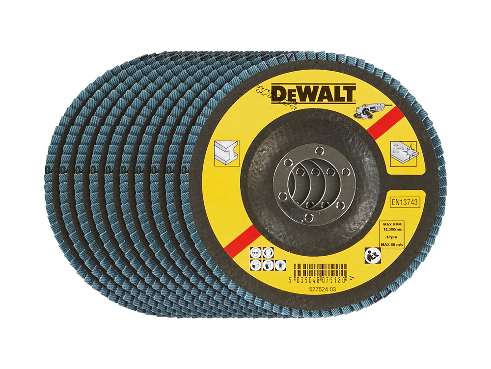 DeWalt Accessoires Lamellen schuurschijf, Ø115mm, K120 - DT3295-QZ - 10 stuks - DT3295-QZ