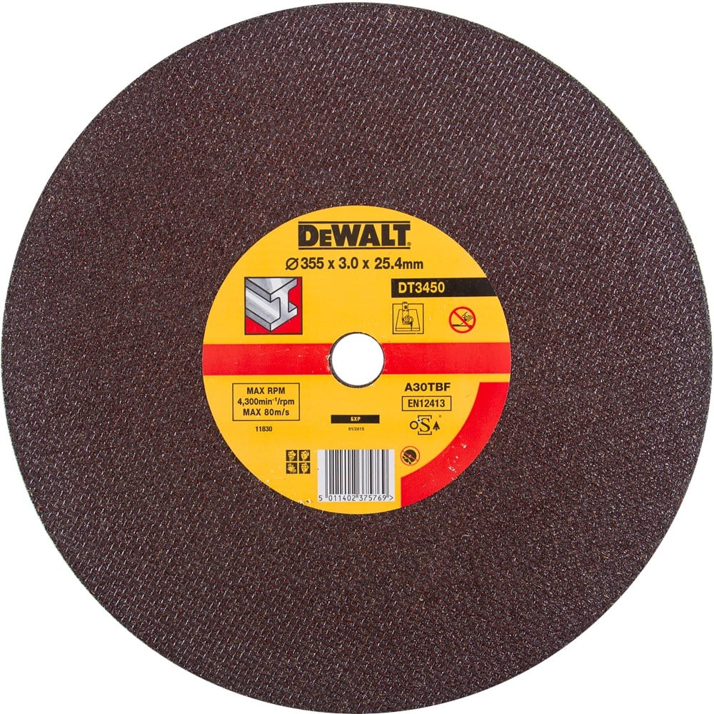 DeWalt Accessoires Doorslijpschijf METAAL Ø355x3.0x25.4mm - DT3450-QZ - 10 stuks - DT3450-QZ