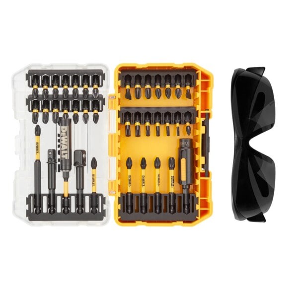 DeWalt Accessoires 38-delige FLEXTORQ Schroefbitset met zonnebril | In TOUGH CASE - DT70740T-QZ