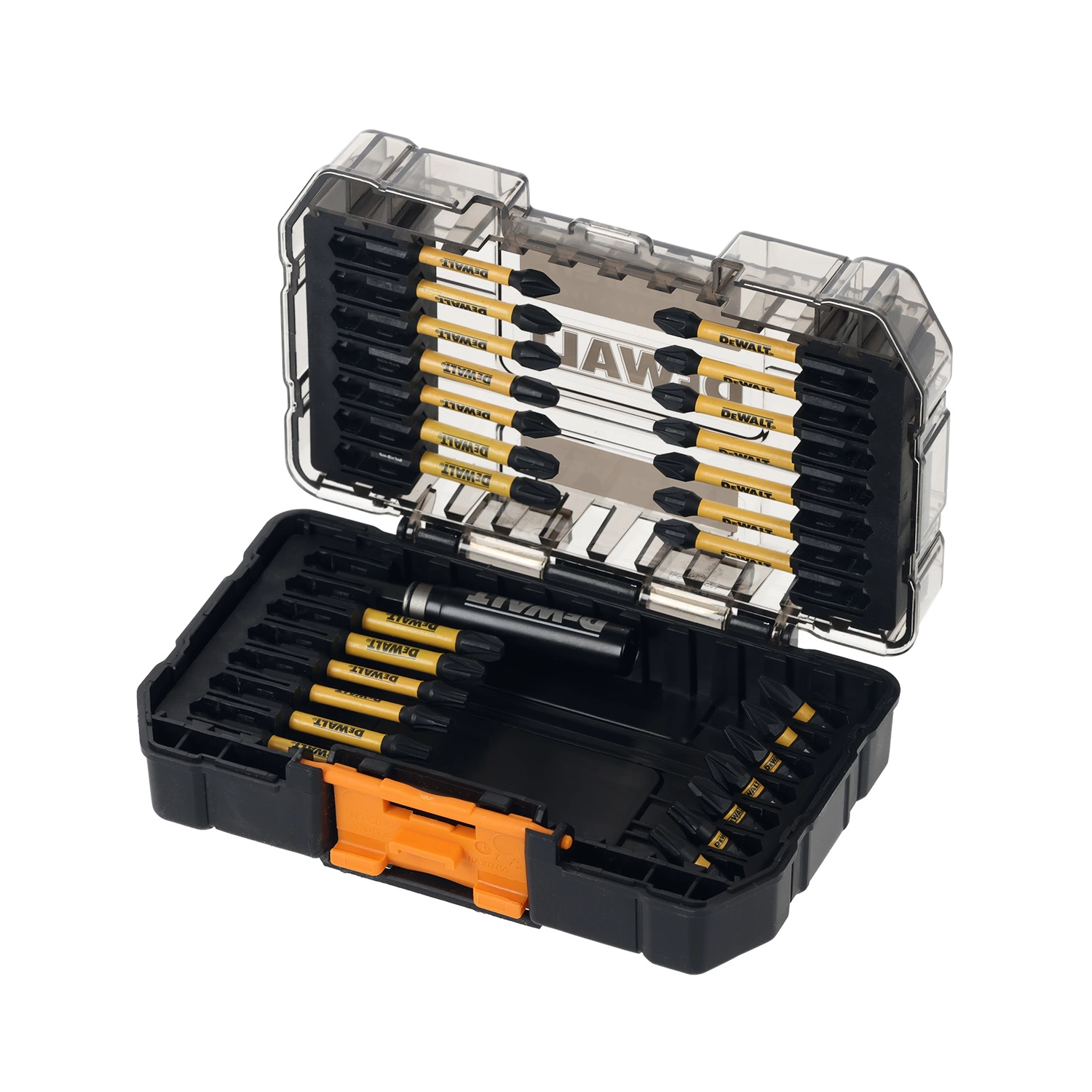 DeWalt Accessoires DT70902T-QZ Schroefbitset FLEXTORQ McLaren + IMPACT bithouder - 28-delig in TOUGH CASE - DT70902T-QZ