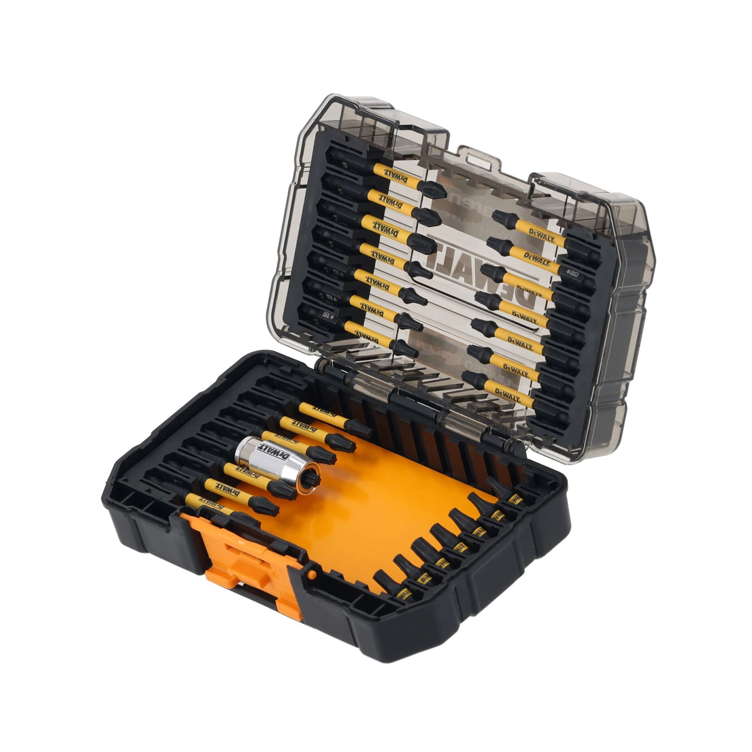 DeWalt Accessoires DT70909T-QZ Schroefbitset FLEXTORQ McLaren + magnetische aluminium bithouder - 29-delig in TOUGH CASE - DT70909T-QZ