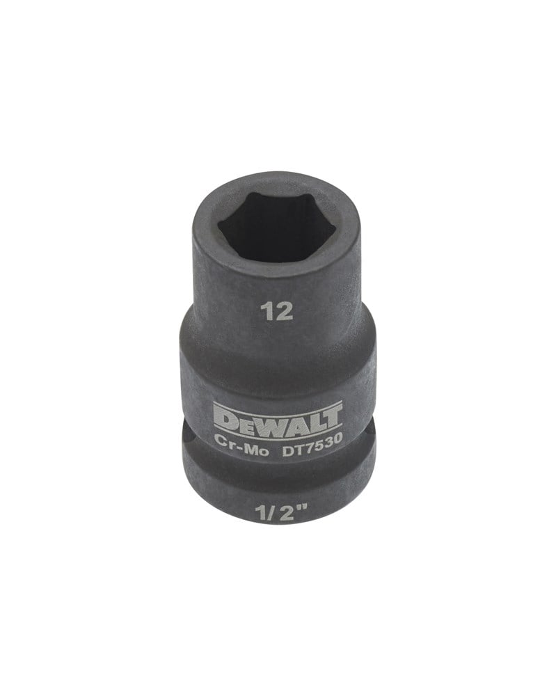 DeWalt Accessoires Impact dop 12mm 1/2" (Kort - 38mm) - DT7530-QZ