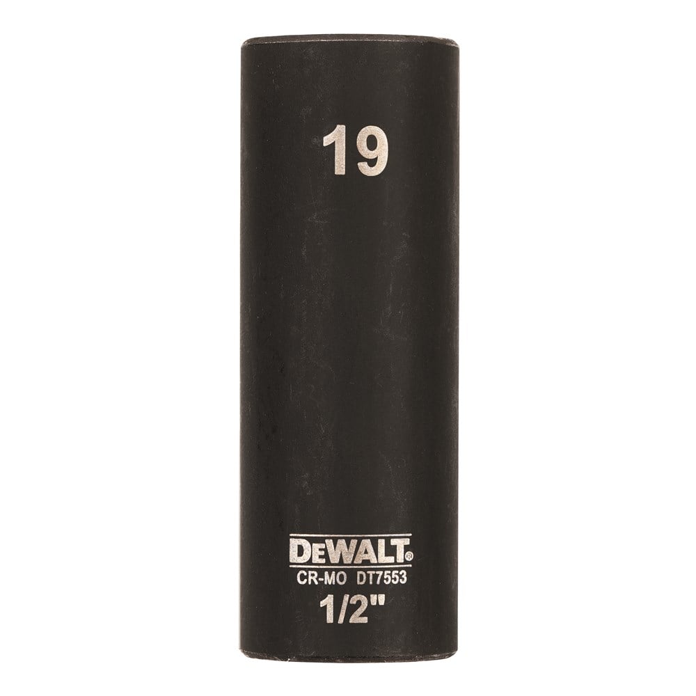 DeWalt Accessoires Impact dop 19mm 1/2" (Lang - 78mm) - DT7553-QZ