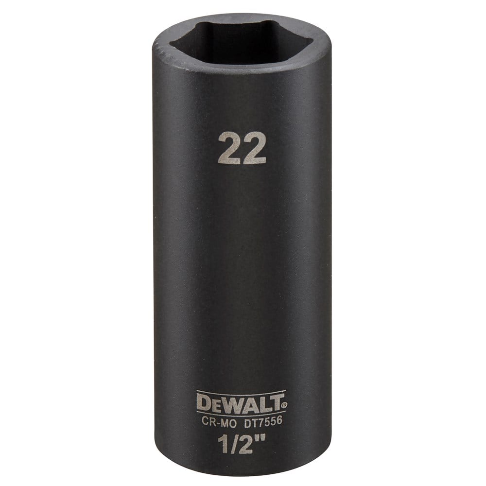 DeWalt Accessoires Impact dop 22mm 1/2" (Lang - 78mm) - DT7556-QZ
