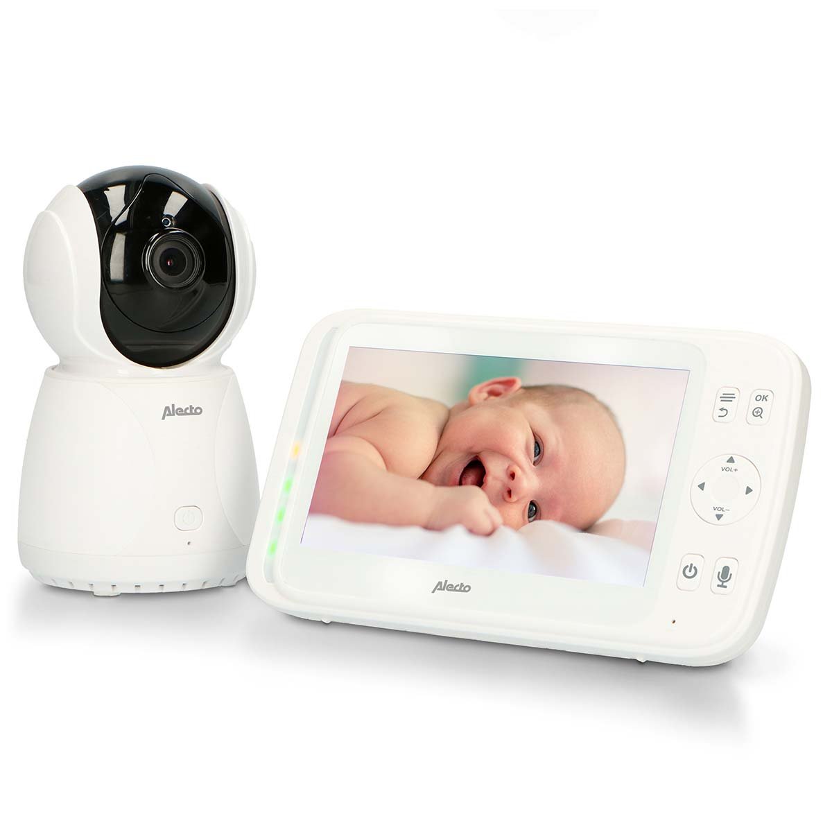 Alecto DVM-275 Video babyfoon met 5" kleurendisplay wit - DVM-275