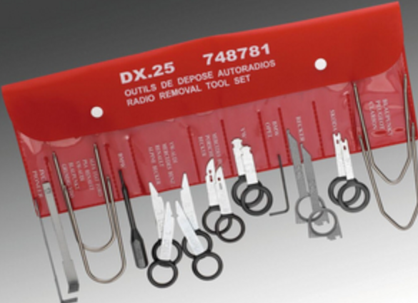 Facom 20-delige set om auto radio's te demonteren - DX.25
