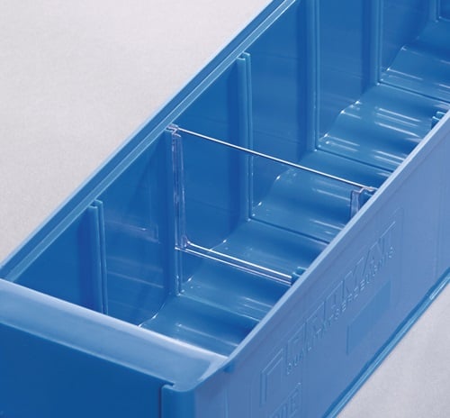 Promat Vakverdeler | voor stellingbak B. 183 mm | styrolux transparant | 10st./zak - 9000448991 9000448991