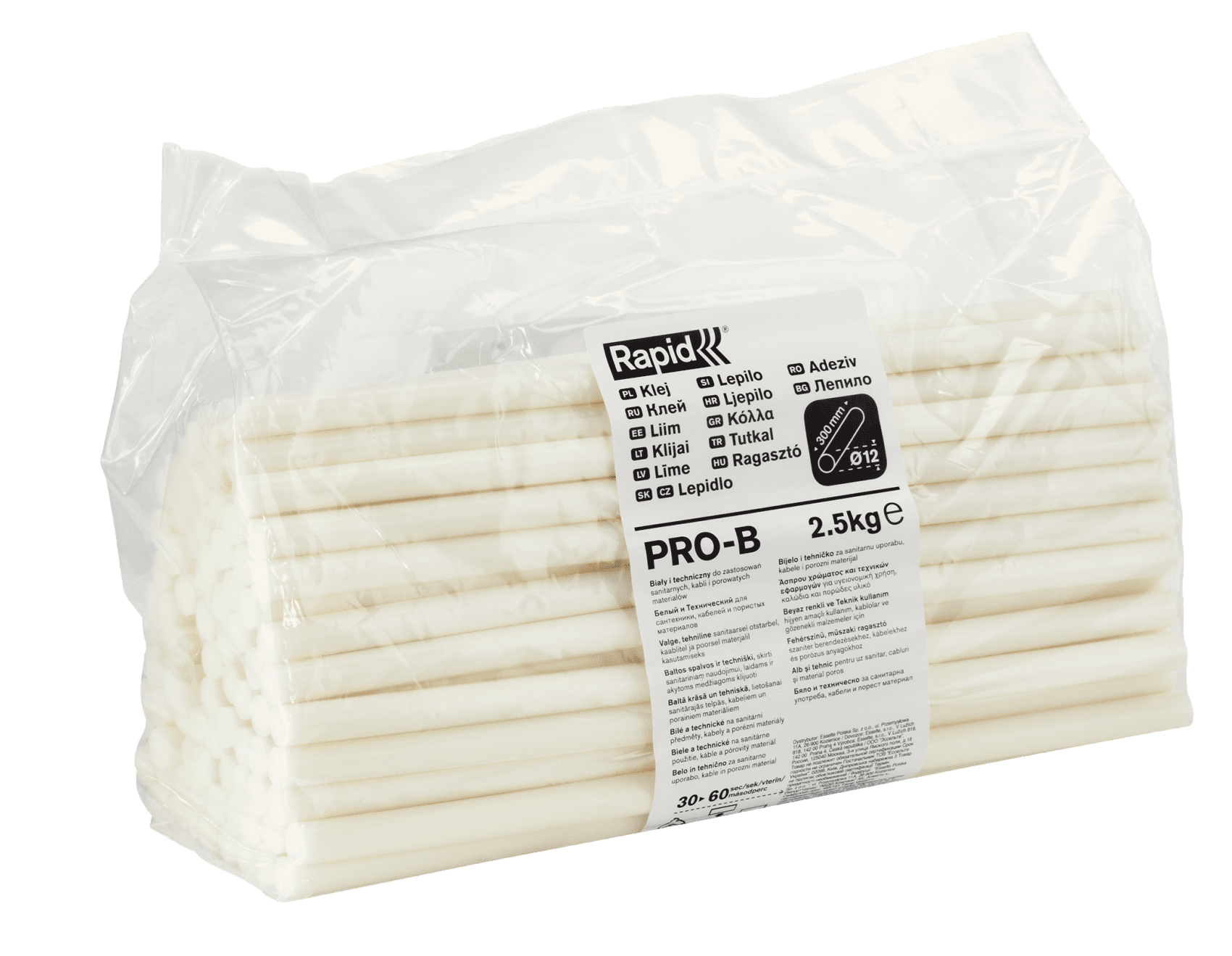 Rapid Lijmpatronen PRO-B Wit | Ø11-12 x 190 mm | 2,5 kg - 40302804