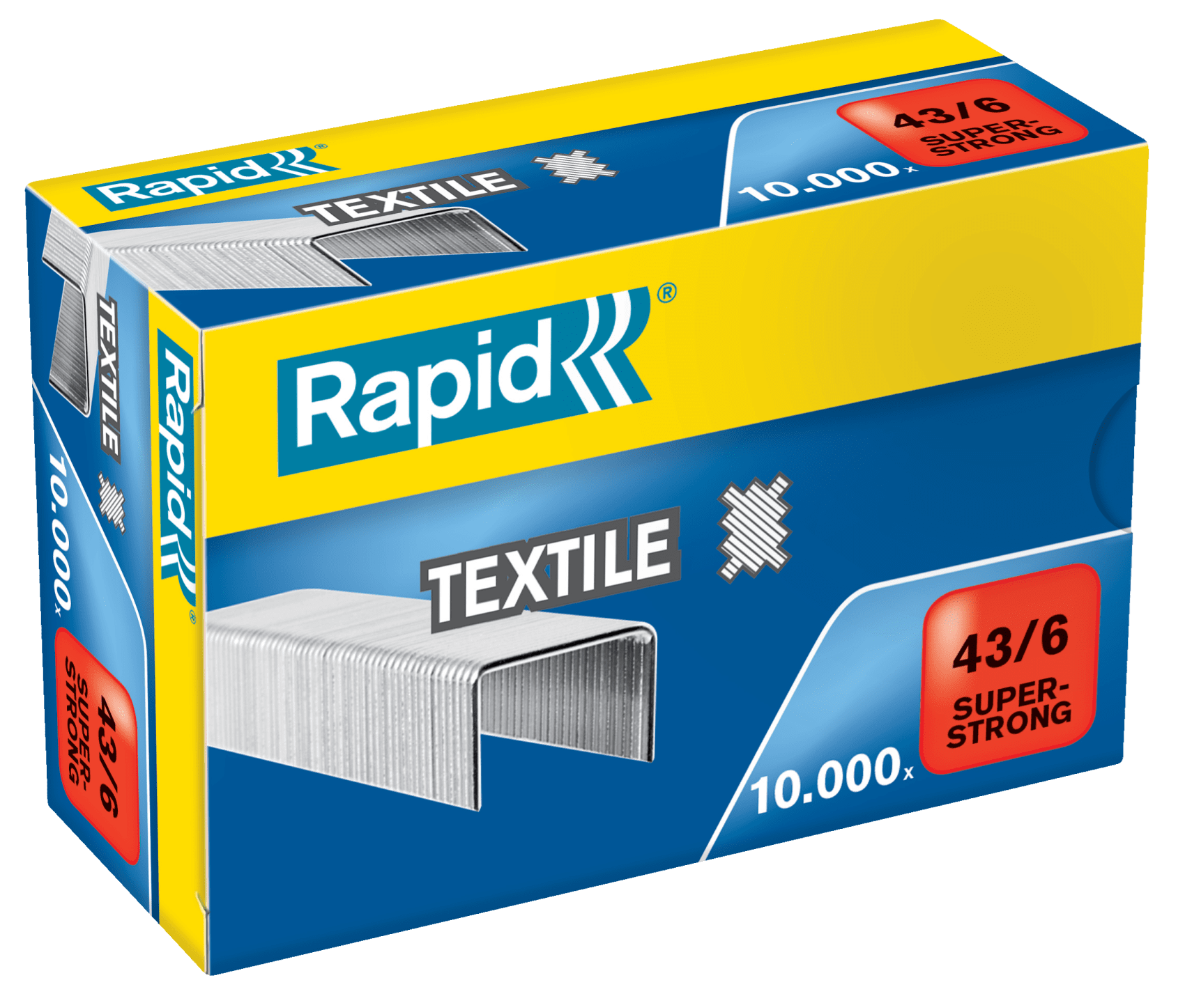 Rapid Nieten | 43/6 mm | Textiel Super Strong | 10.000 Stuks - 24872200