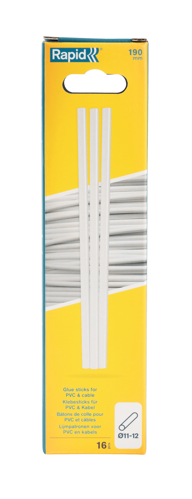 Rapid P4A Lijmpatronen | PVC & Kabel | Ø11-12 x 190 mm | 16 Stuks - 5001590