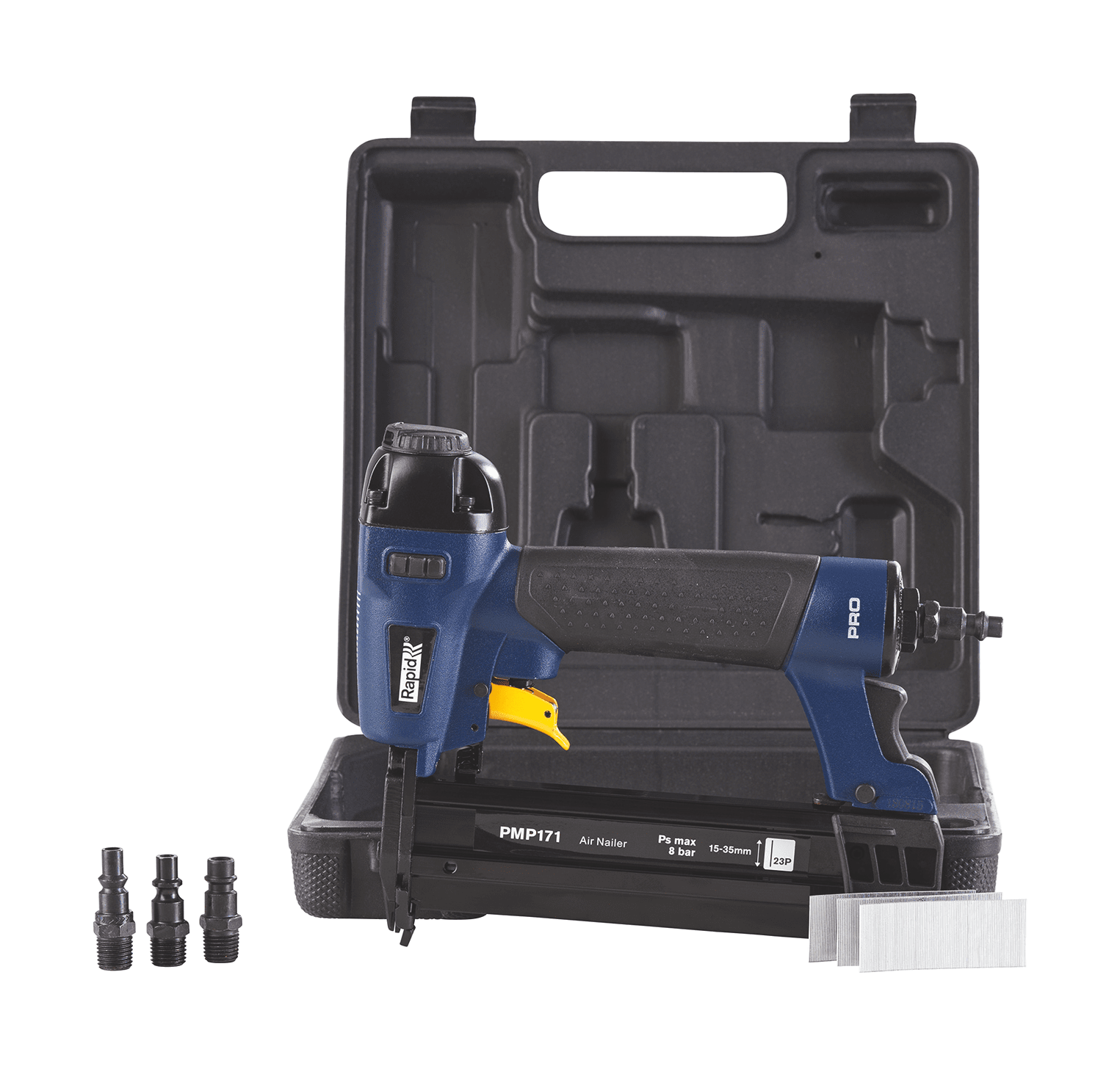 Rapid PRO Pneumatische Micro-Pinner PMP171 | Incl. Startset 500 Micro-Pins 25 mm en 4 Koppelingen - 5001345