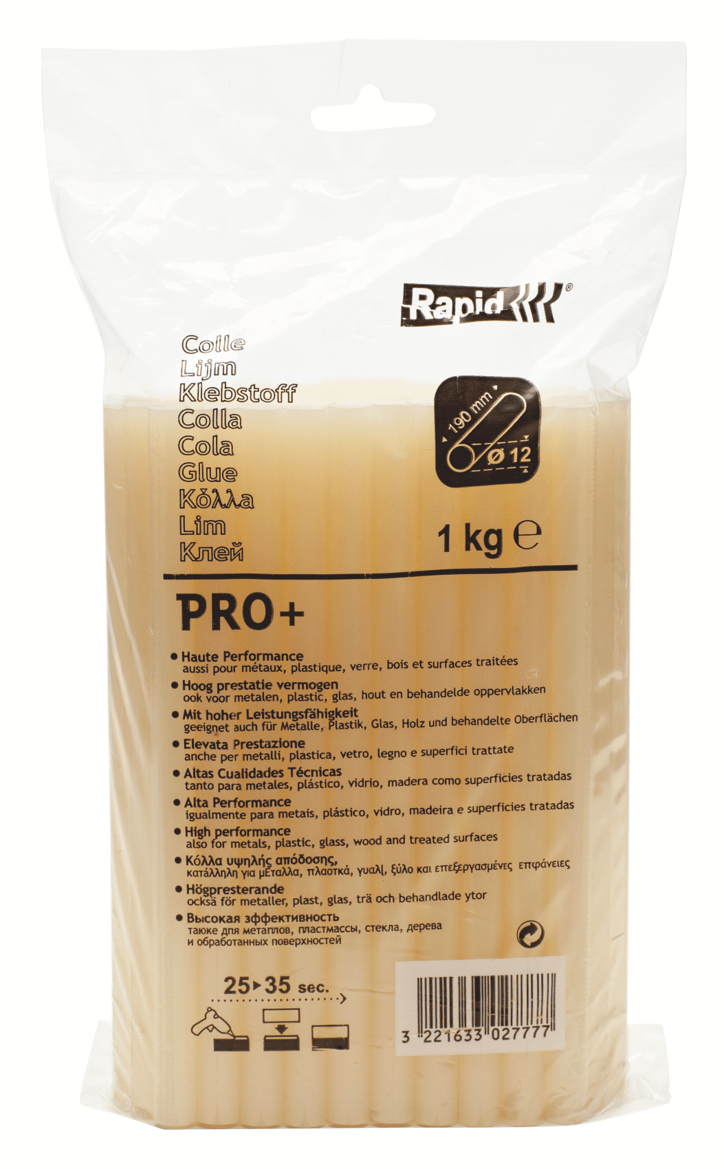 Rapid Lijmpatronen PRO+ | Ø11-12 x 190 mm | 1,0 kg - 40302777