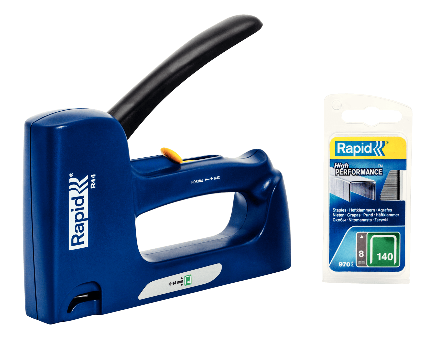 Rapid Handtacker R44 | Incl. 970 Stuks Vlakdraadnieten Nr. 140/8 - 5000624