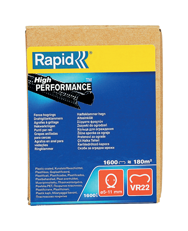 Rapid Hekwerk Hogringen VR22 | 1.600 Stuks | Zwart - 40017338