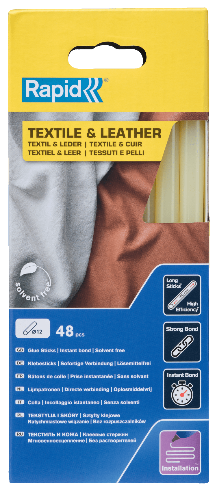 Rapid Lijmpatronen Textiel/Kurk | Ø11-12 x 190 mm | 48 Stuks - 5001419