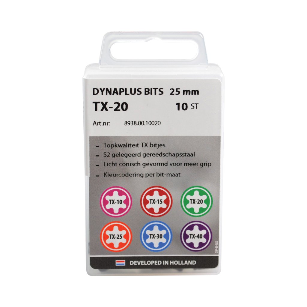 Dynaplus Schroefbit 25Mm Torx TX25 Oranje | 10 stuks 8938.00.10025