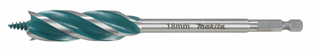 Makita Accessoires 4-snijder houtboor 18x165mm Zeskant 1/4" Vorm E - E-26668