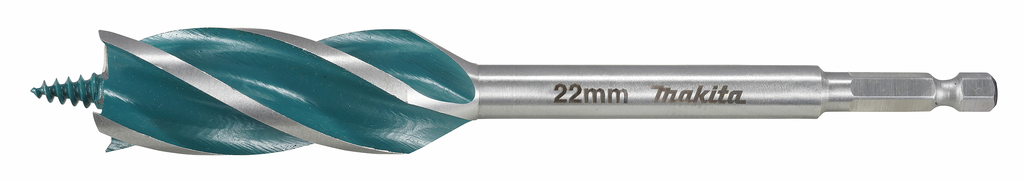 Makita Accessoires 4-snijder houtboor 22x165mm Zeskant 1/4" Vorm E - E-26674