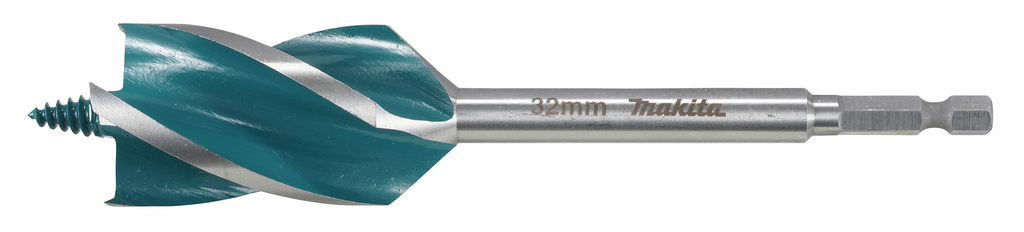 Makita Accessoires 4-snijder houtboor 32x165mm Zeskant 1/4" Vorm E - E-26705