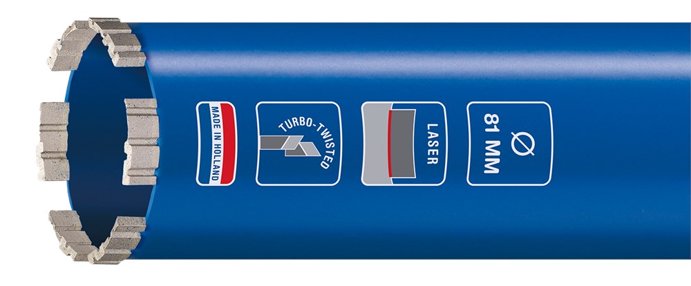 Carat LASER DIAMANTBOOR Ø141x400xM30, BETON MASTER - EM14140050 - EM14140050 afbeelding