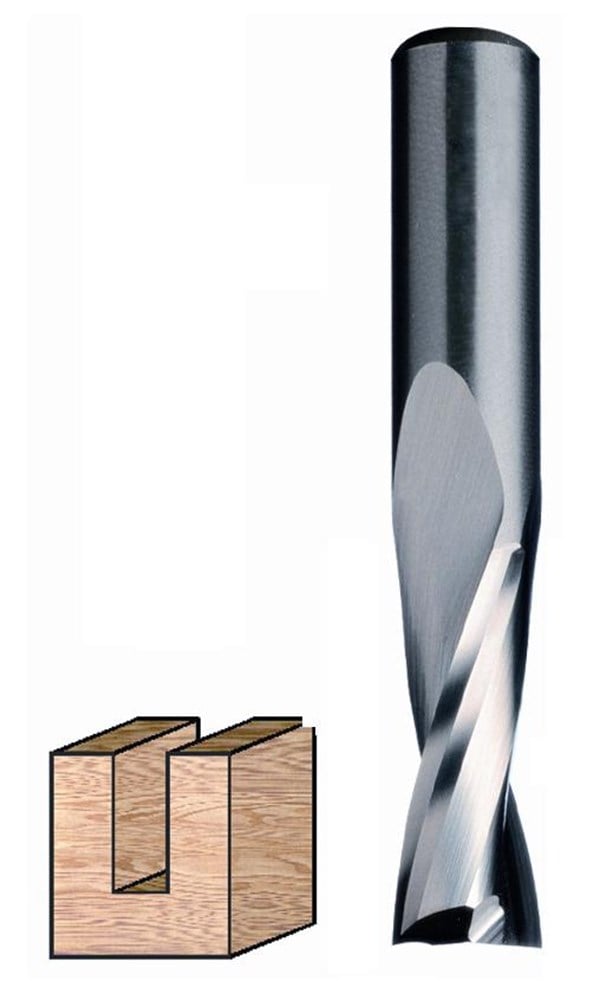 ENT Groeffrees VHM 8x32x80mm, Spiraalvorm, 2-snijkanten kolf 8mm - 7910030 - 7910030