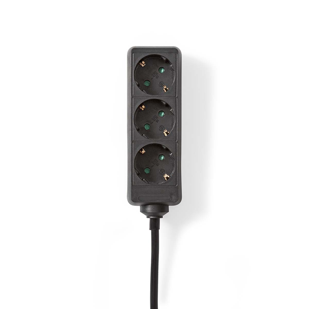 Nedis Stekkerdoos | Randaarde stekker / Type F (CEE 7/7) | 3-wegs | 5.00 m | 3680 W | 16 A | Zwart - ESOC350F1BK