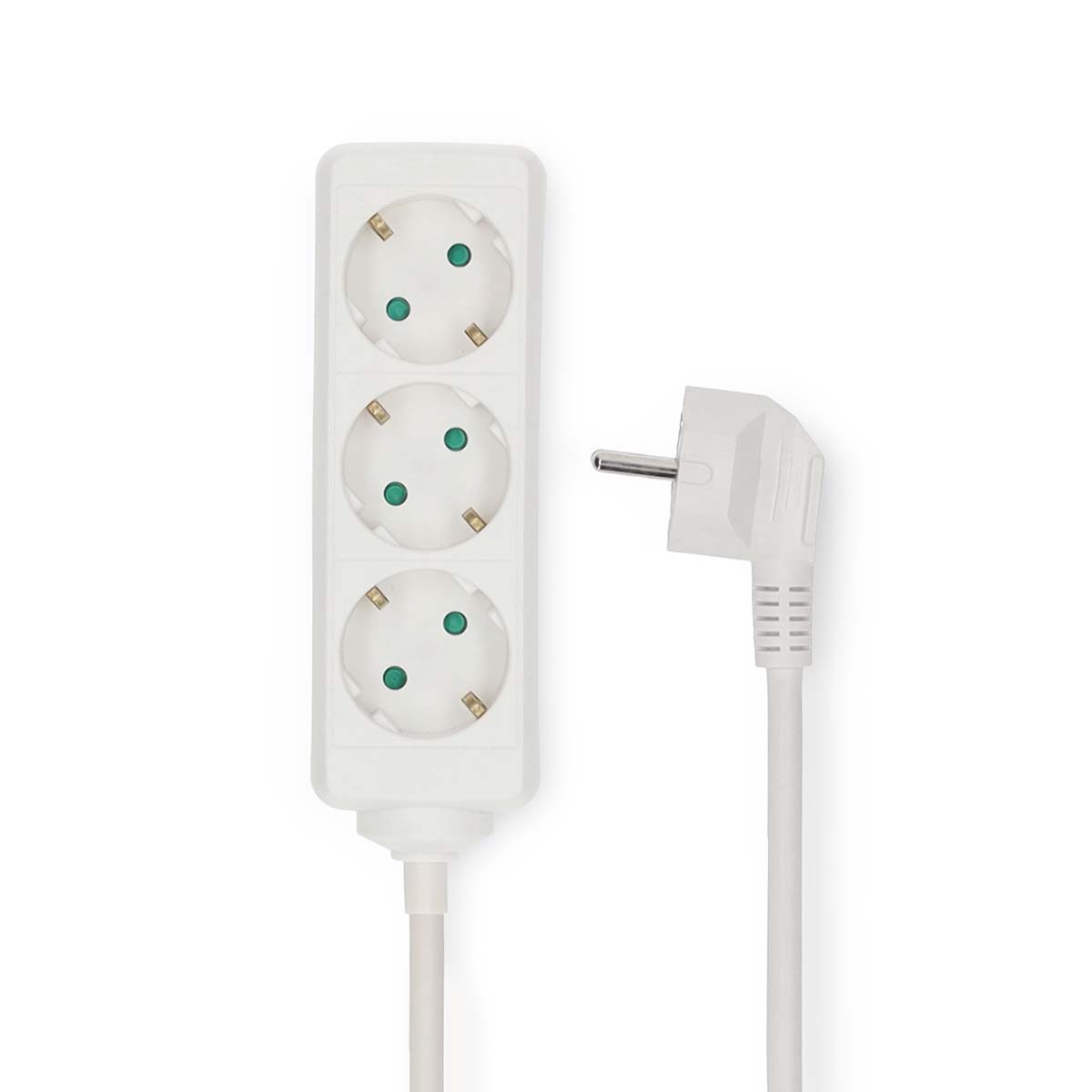 Nedis Stekkerdoos | Randaarde stekker / Type F (CEE 7/7) | 3-wegs | 5.00 m | 3680 W | 16 A | Wit - ESOC350F1WT