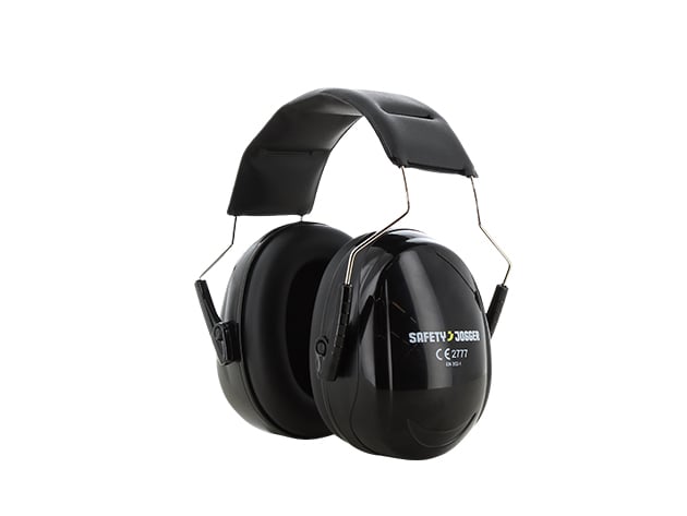 Safety Jogger Lichtgewicht oorkappen met gedempte hoofdband | Zwart - SW9200UNI