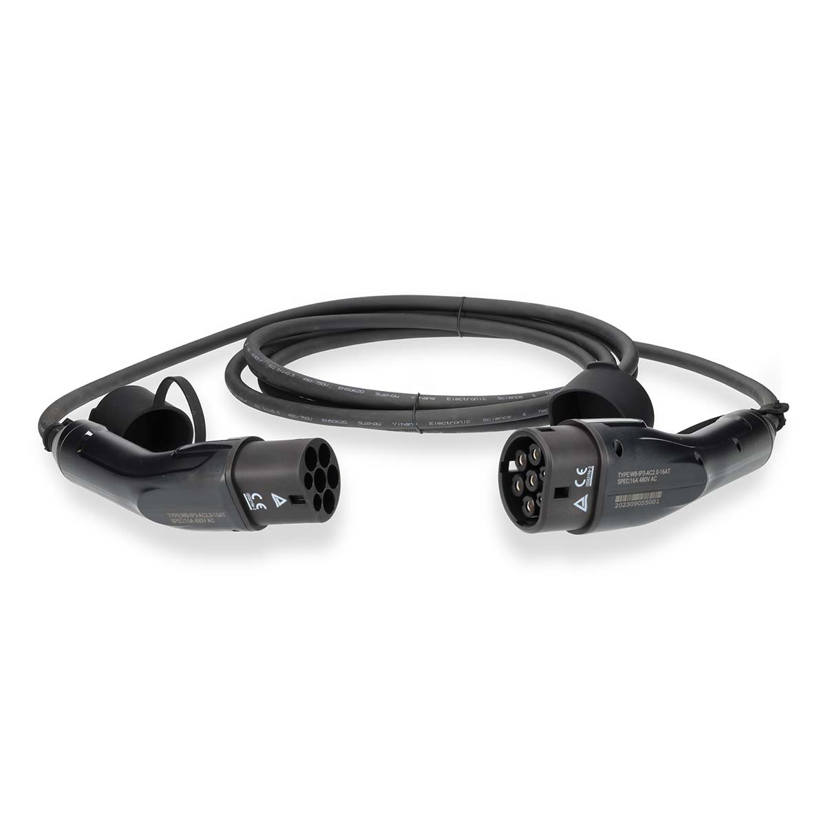 Nedis Kabel voor elektrische voertuigen | Cable Type 2 | 16 A | 11000 W | 3-fasen | 5.00 m | Zwart | Gift Box - EVCA11KWBK50